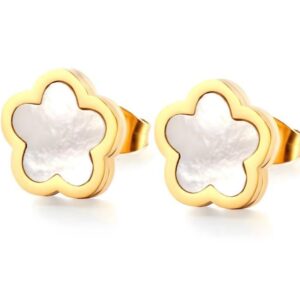 Semi Joias Brincos Ouro Flore